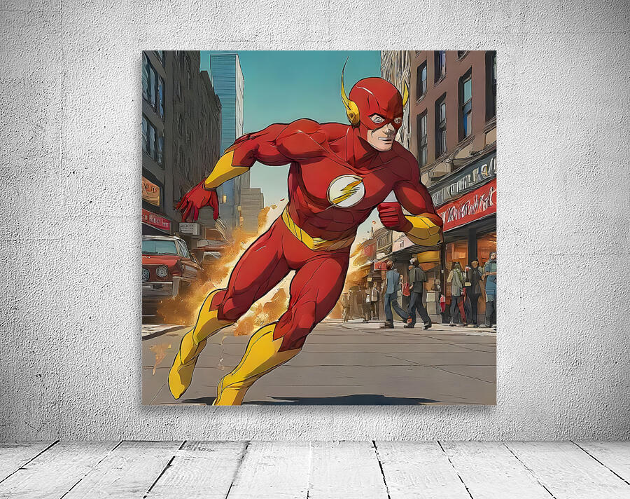 Flash Comic Illustration. Wall Preview