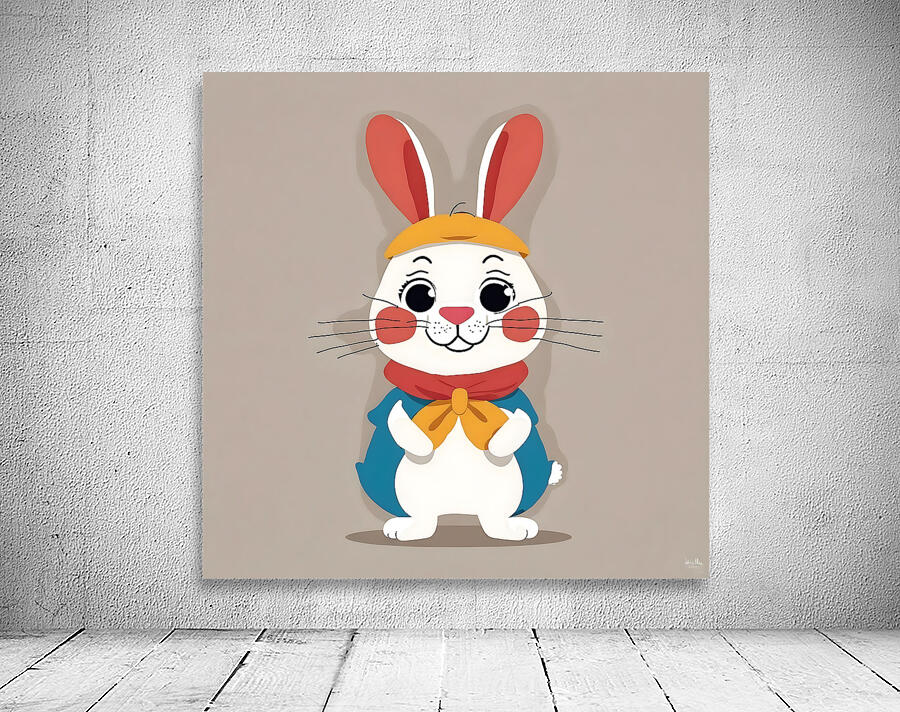 Bunny at the Studio. New Twist Art Wall Preview