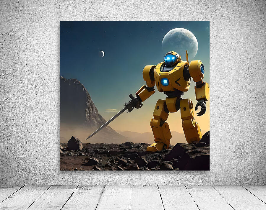 yellow robot Wall Preview