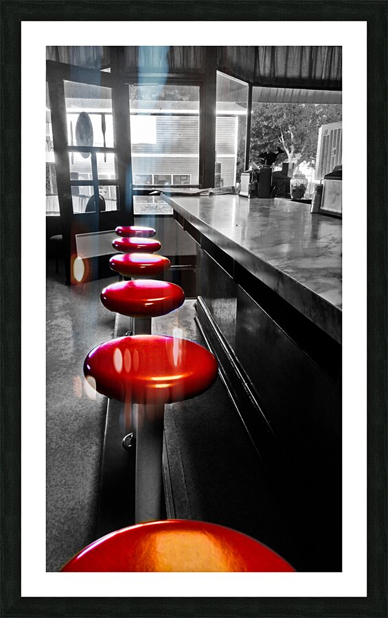 12x24 Blue Bird Stools Picture Frame print