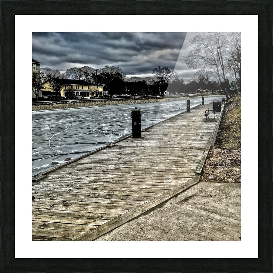 Iced Canal Picture Frame print
