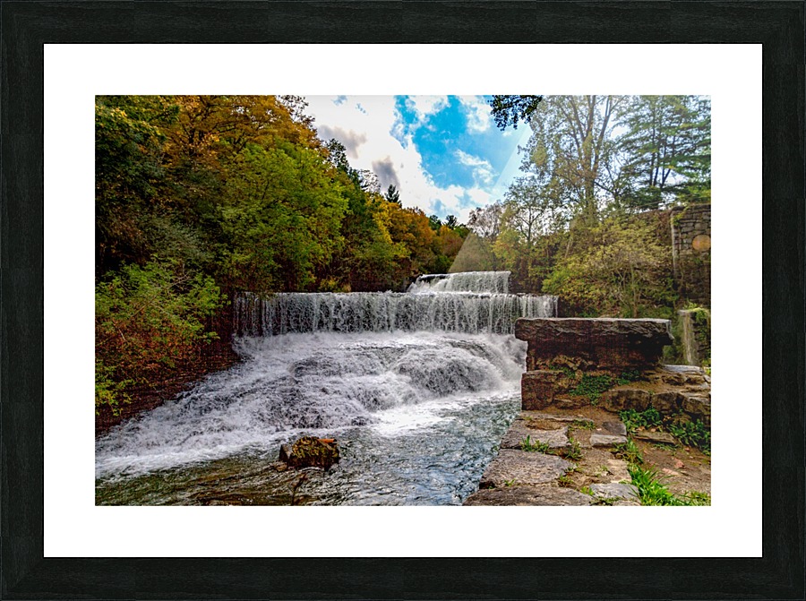 Cascade Mills Waterfall  Picture Frame print