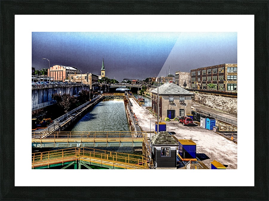 Lockport locks Picture Frame print