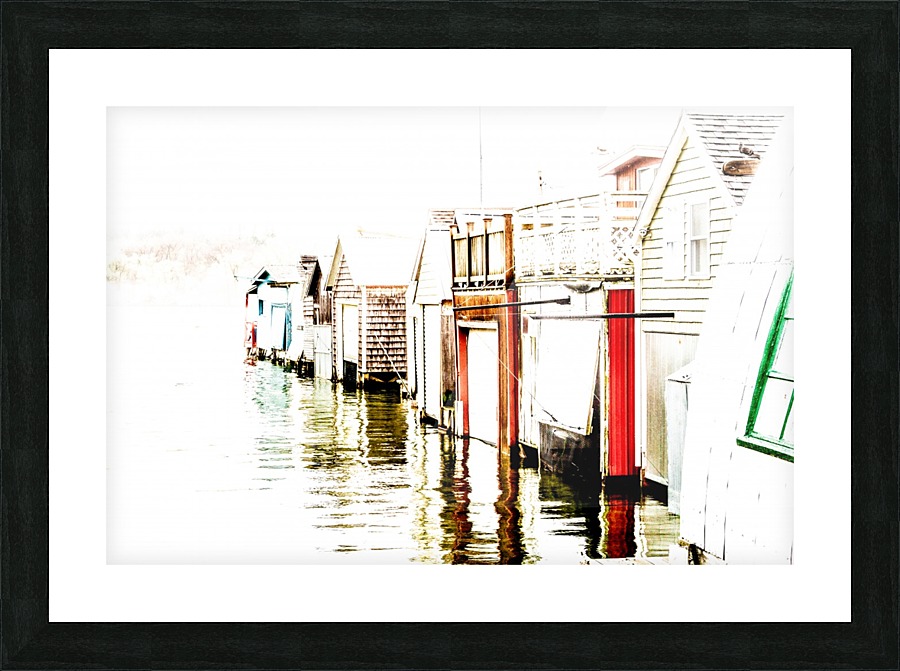 Boathouse Winter Picture Frame print