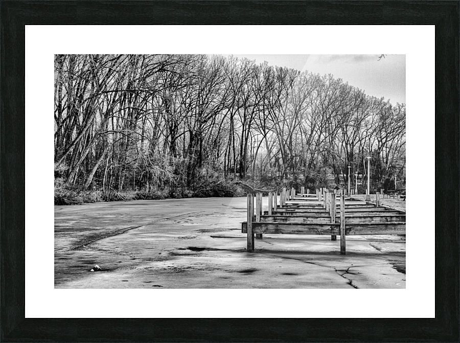 Winter Docks Picture Frame print