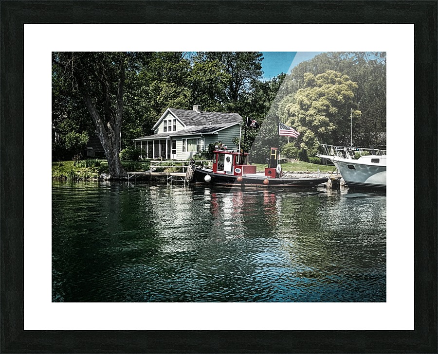 On the River Picture Frame print