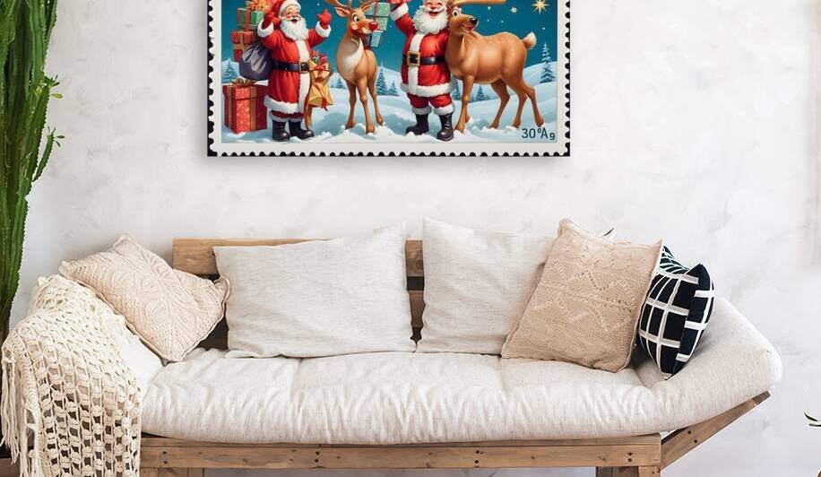 Festive Cheer: Santas Joyful Journey by GOGO ART