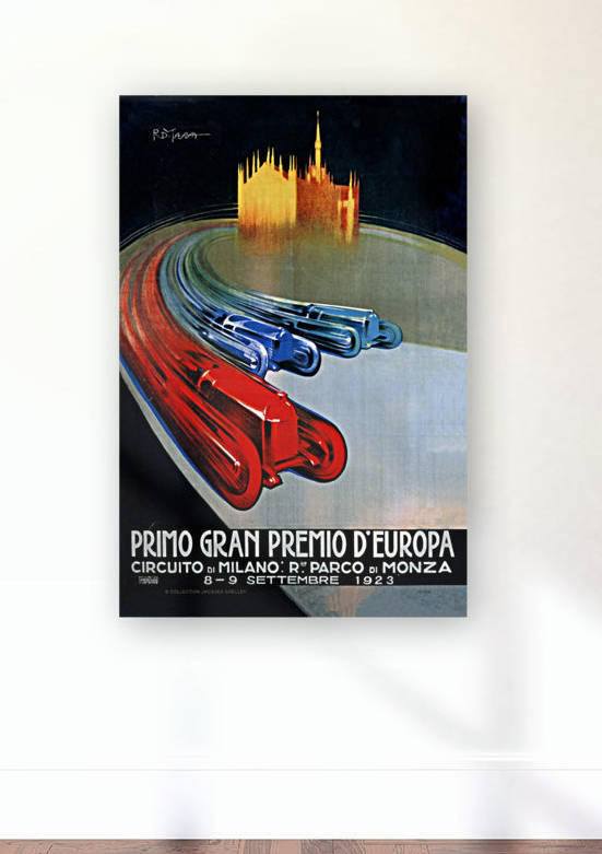 Europe Grand Prix Primo Gran Premio D Europa Circuito Milano Monza 1923 by RacingCarsPosters