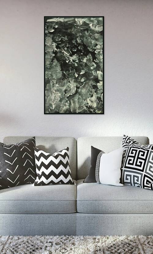Abstract Brushstrokes Textured Acrylic Painting- Rest for the Warrior by Abstract Essentials