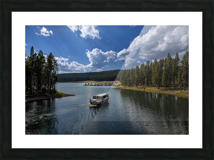 Bridge Bay Marina in Yellowstone. Picture Frame print