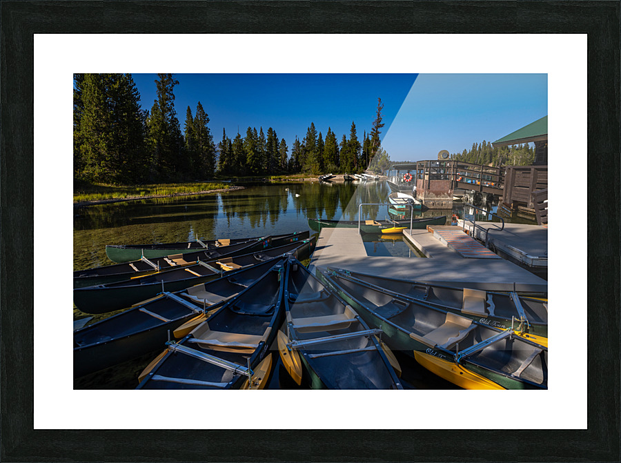 Jenny Lake Boat Dock Picture Frame print
