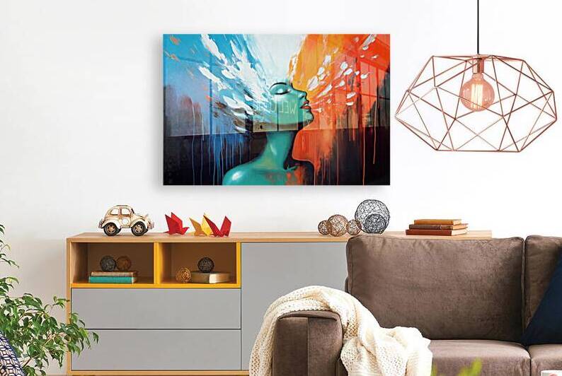 Whispers of Color I Modern Wall Art I Abstract Floral Minimalist Prints I Premium Canvas  Acrylic Framed  Metal Art for Home & Office Decor by PRESTIGE ABSTRACTS