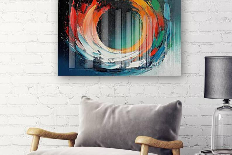 Whirling Serenity I Modern Wall Art I Abstract Floral Minimalist Prints I Premium Canvas  Acrylic Framed Metal Art for Home & Office Decor by PRESTIGE ABSTRACTS