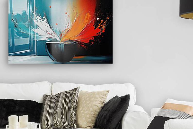 Energy Unleashed I Modern Wall Art I Abstract Floral Minimalist Prints I Premium Canvas Acrylic Framed Metal Art for Home & Office Decor by PRESTIGE ABSTRACTS