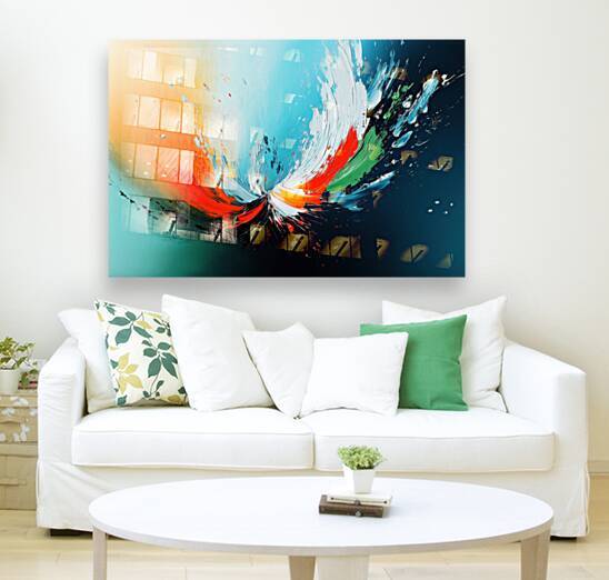 Essence in Motion  I Modern Wall Art I Abstract Floral Minimalist Prints I Premium Canvas Acrylic Framed Metal Art for Home & Office Decor by PRESTIGE ABSTRACTS