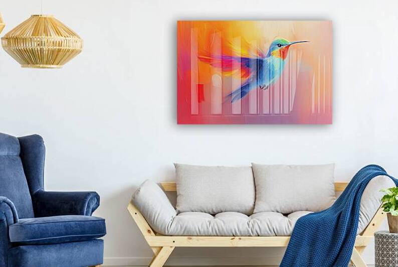 The Art of Flight  I Modern Wall Art I Abstract Floral Minimalist Prints I Premium Canvas Acrylic Framed Metal Art for Home & Office Decor by PRESTIGE ABSTRACTS