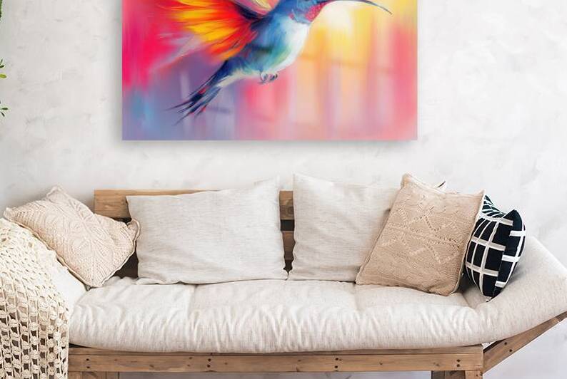 Whirl of Wings  I Modern Wall Art I Abstract Floral Minimalist Prints I Premium Canvas Acrylic Framed Metal Art for Home & Office Decor by PRESTIGE ABSTRACTS