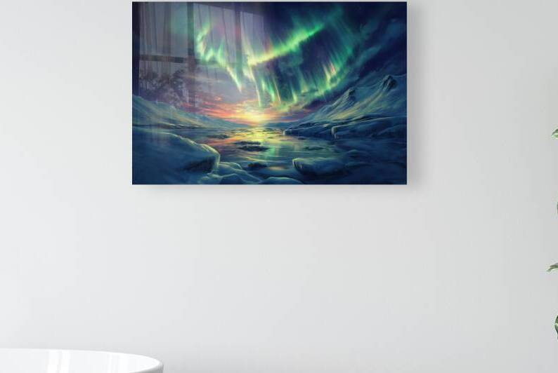 Celestial River  I Modern Wall Art I Abstract Floral Minimalist Prints I Premium Canvas Acrylic Framed Metal Art for Home & Office Decor by PRESTIGE ABSTRACTS