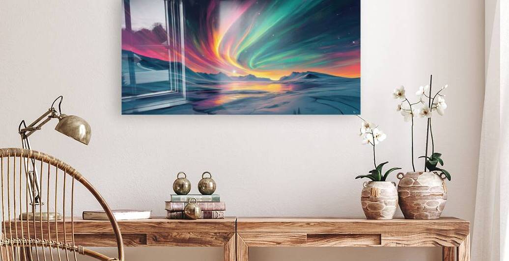 Boreal Symphony I Modern Wall Art I Abstract Floral Minimalist Prints I Premium Canvas Acrylic Framed Metal Art for Home & Office Decor by PRESTIGE ABSTRACTS
