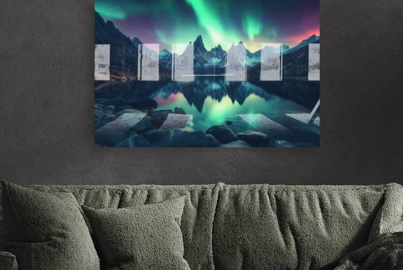 Echoes of the Aurora  I Modern Wall Art I Abstract Floral Minimalist Prints I Premium Canvas Acrylic Framed Metal Art for Home & Office Decor by PRESTIGE ABSTRACTS