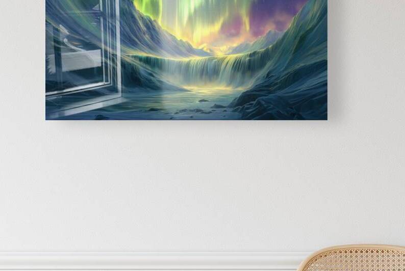 Heaven Over Ice  I Modern Wall Art I Abstract Floral Minimalist Prints I Premium Canvas Acrylic Framed Metal Art for Home & Office Decor by PRESTIGE ABSTRACTS