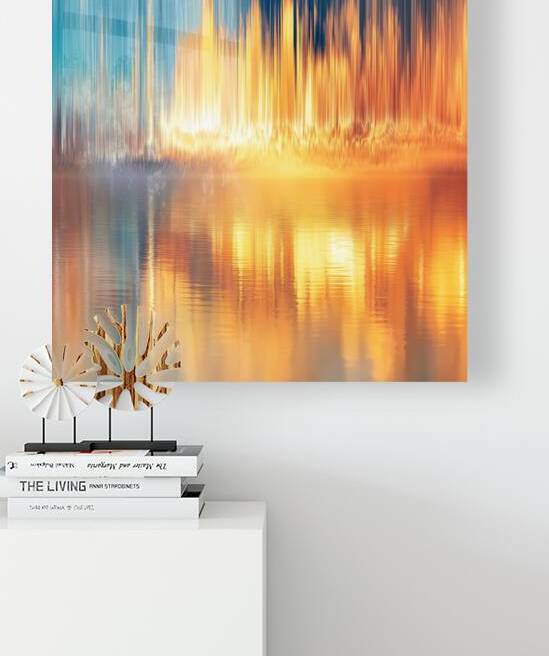 Abstract Aurora Lights  I Modern Wall Art I Abstract Floral Minimalist Prints I Premium Canvas Acrylic Framed Metal Art for Home & Office Decor by PRESTIGE ABSTRACTS