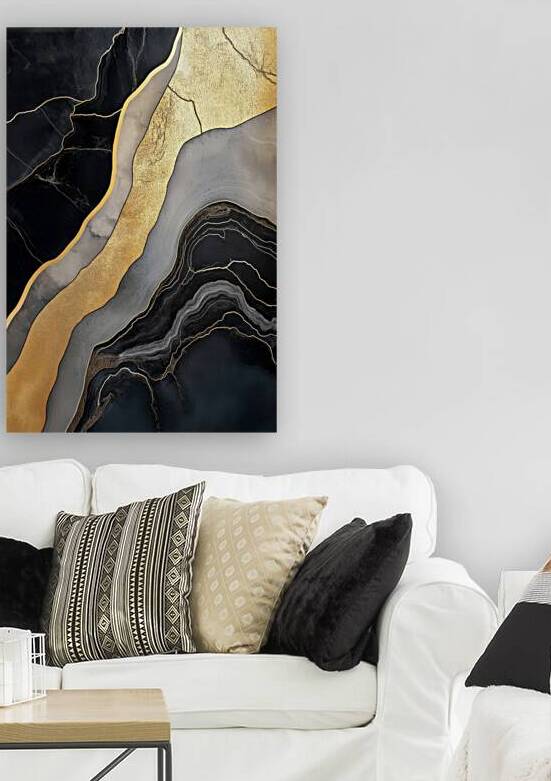 Nightfall Embers I Modern Wall Art I Abstract Floral Minimalist Prints I Premium Canvas  Acrylic Framed  Metal Art for Home & Office Decor by PRESTIGE ABSTRACTS