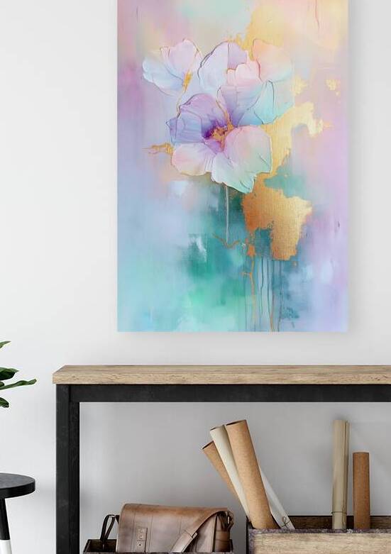 The Blooming Hour  I Modern Wall Art I Abstract Floral Minimalist Prints I Premium Canvas  Acrylic Framed  Metal Art for Home & Office Decor by PRESTIGE ABSTRACTS
