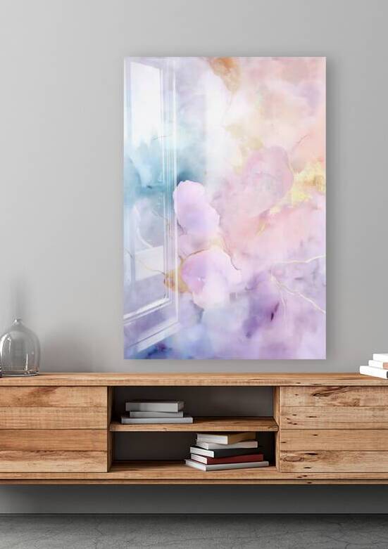 Lush Serenity  I Modern Wall Art I Abstract Floral Minimalist Prints I Premium Canvas  Acrylic Framed  Metal Art for Home & Office Decor by PRESTIGE ABSTRACTS