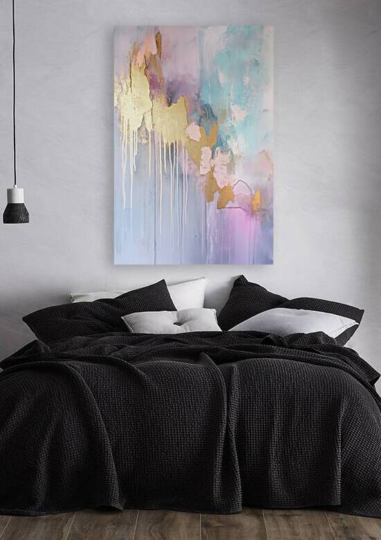 Floral Glowscape  I Modern Wall Art I Abstract Floral Minimalist Prints I Premium Canvas  Acrylic Framed  Metal Art for Home & Office Decor by PRESTIGE ABSTRACTS