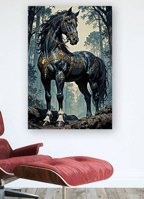 Midnight Steed – The Warhorse of Shadows by PrintosArtis