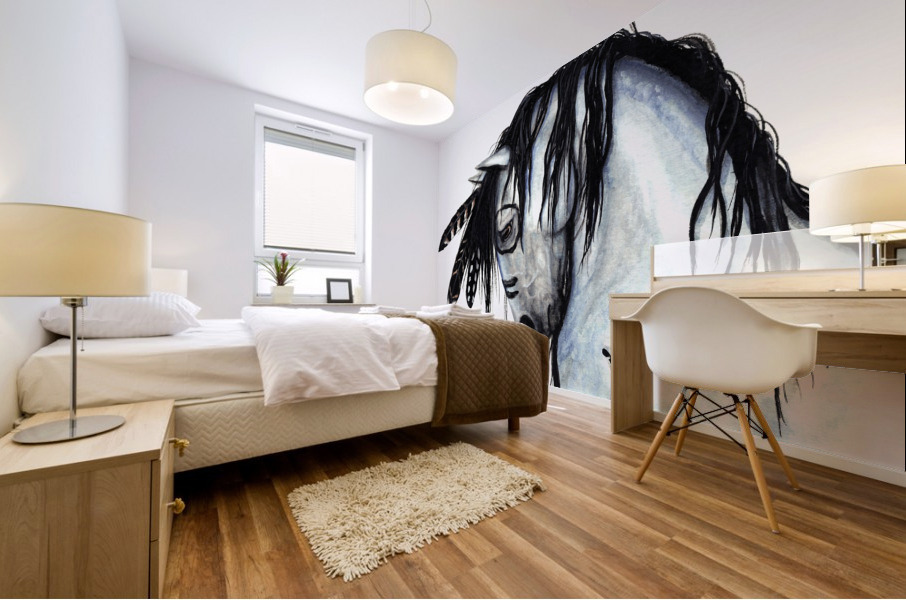 Grey Horse Mural print