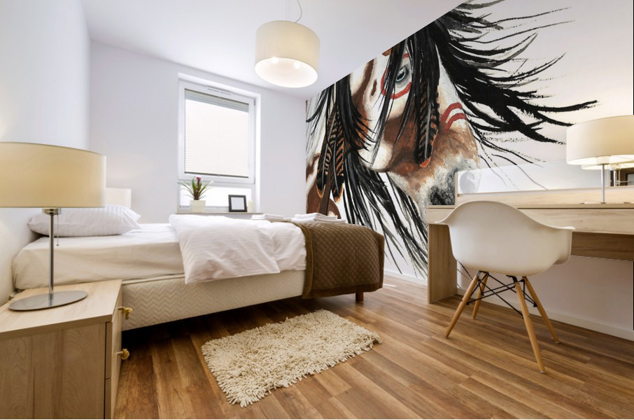 Pinto War Horse Mural print