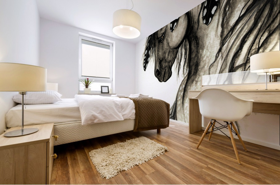 Dappled Grey Horse Mural print