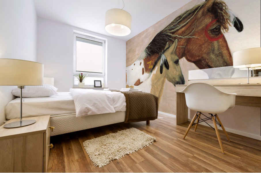 Curly Horses Mural print