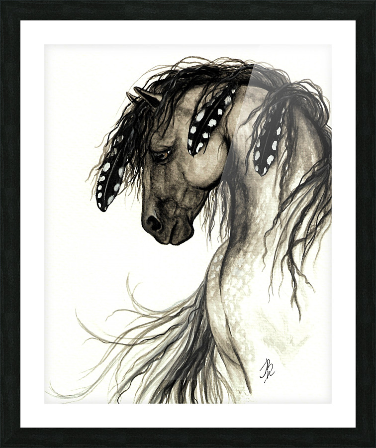 Dappled Grey Horse Picture Frame print