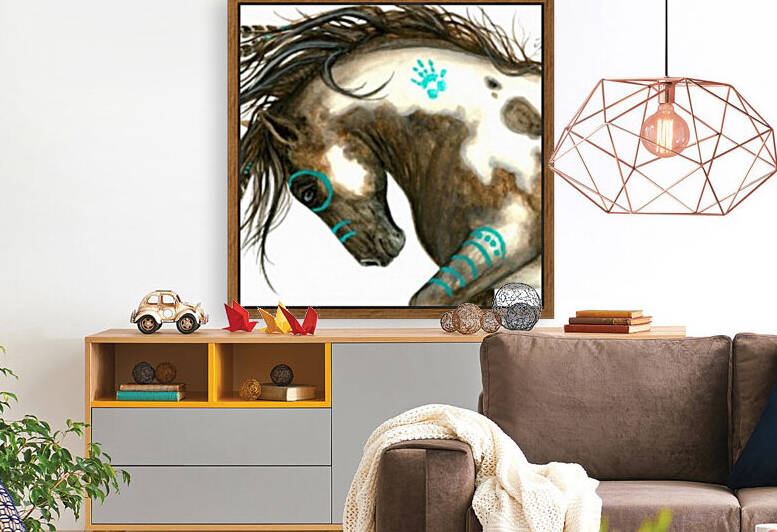 Pinto Horse Turquoise  by AmyLyn Bihrle