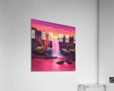 Waterfall & Sunset  Acrylic Print