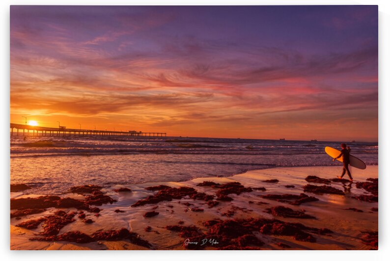 Sunset Over Ocean Beach by James Yoke