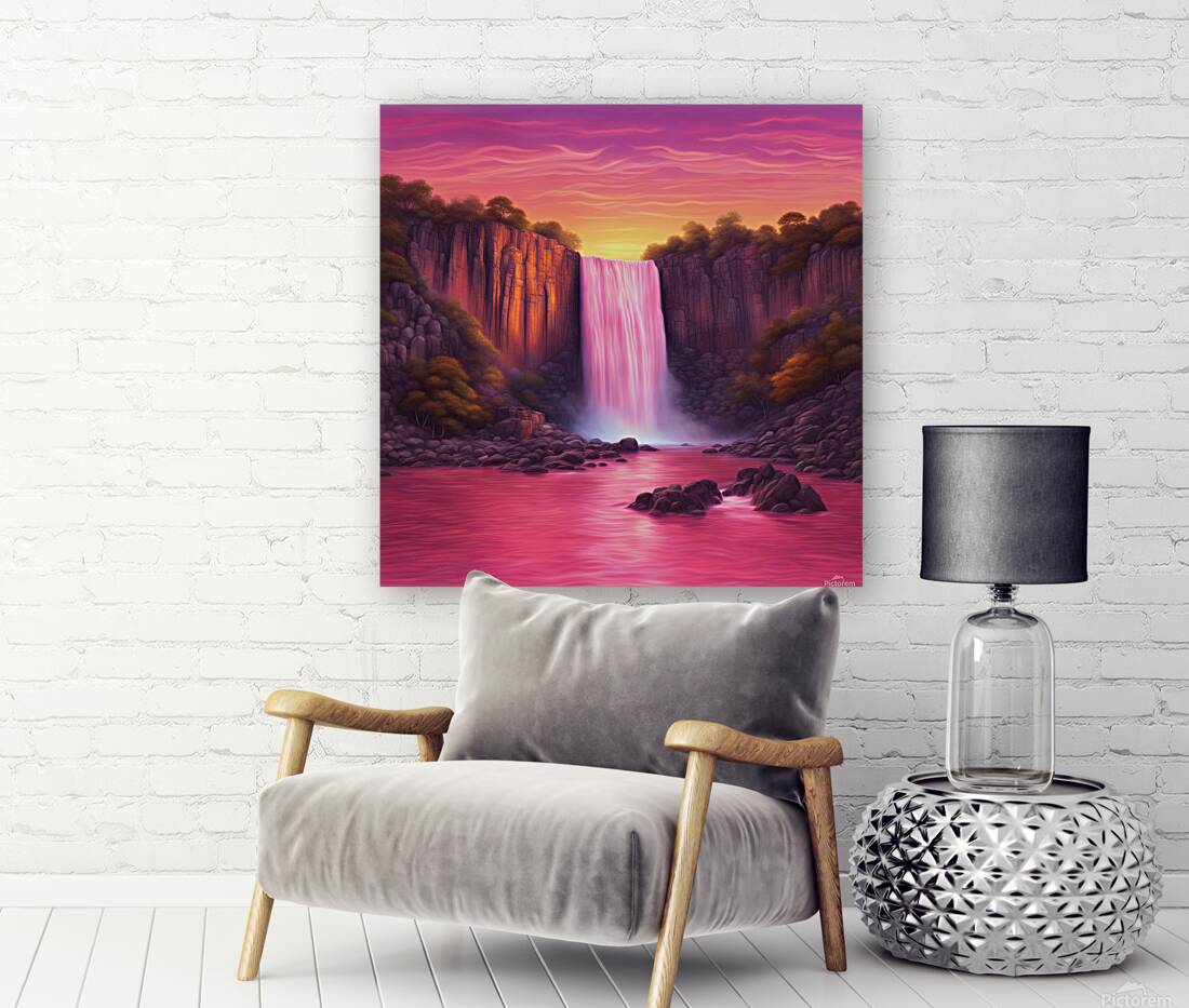 Waterfall & Sunset  Reproduction