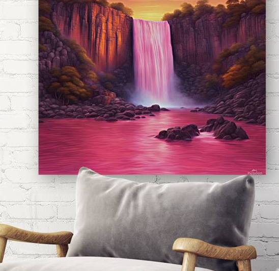 Waterfall & Sunset  by James Yoke