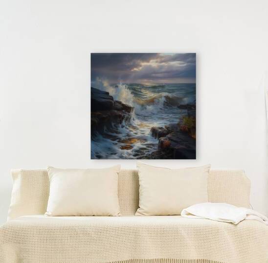 Ocean Storm Wall Art – Dramatic Seascape Print for Home or Office 1 by James Yoke