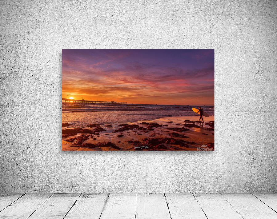 Sunset Over Ocean Beach Wall Preview