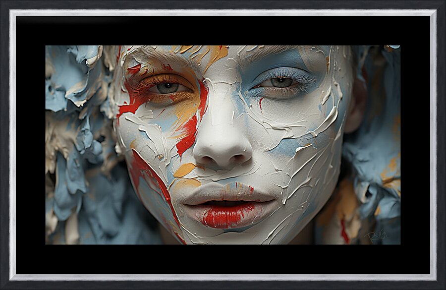 Face Paint Picture Frame print