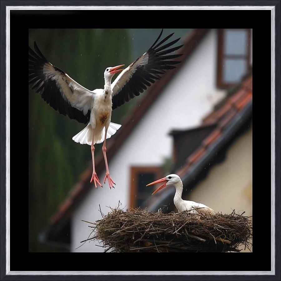 Happy Birds Picture Frame print