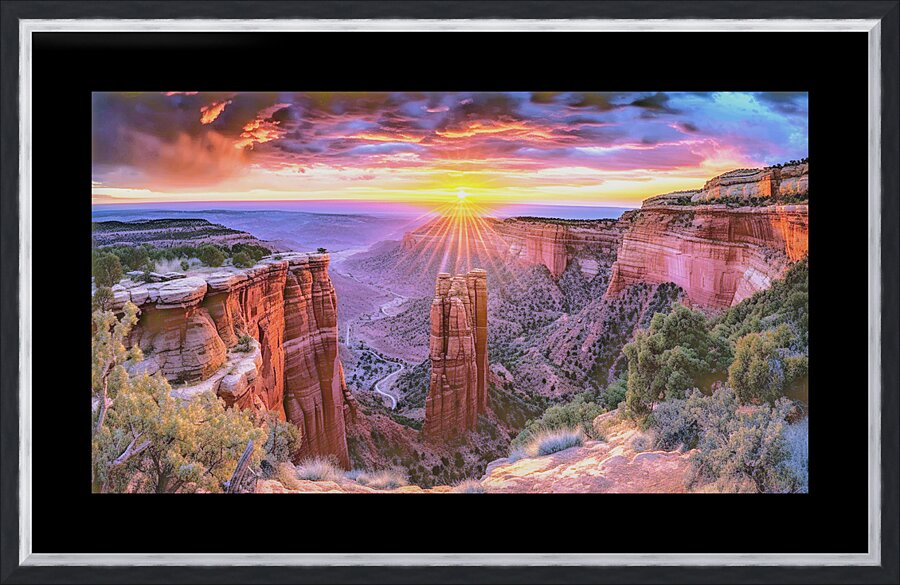 Sunrise Canyon Picture Frame print