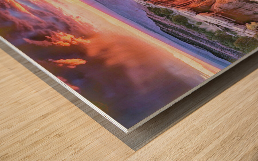 Sunrise Canyon Wood print