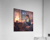 0   An anime girl in a cozy bedroom listening to Acrylic Print