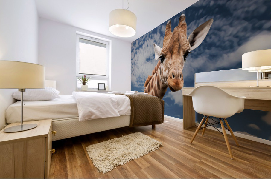 Silly Giraffe  Mural print