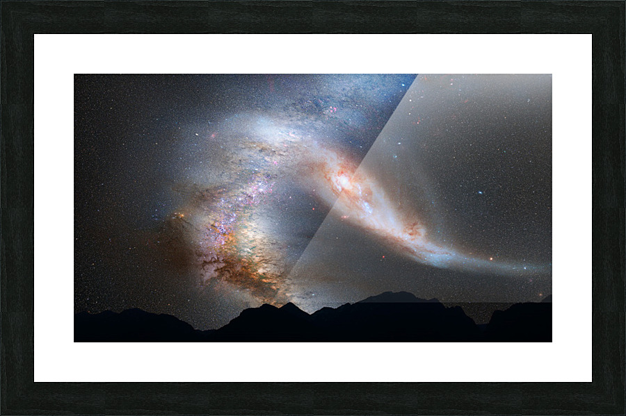 Fish Hook Galaxy  Picture Frame print